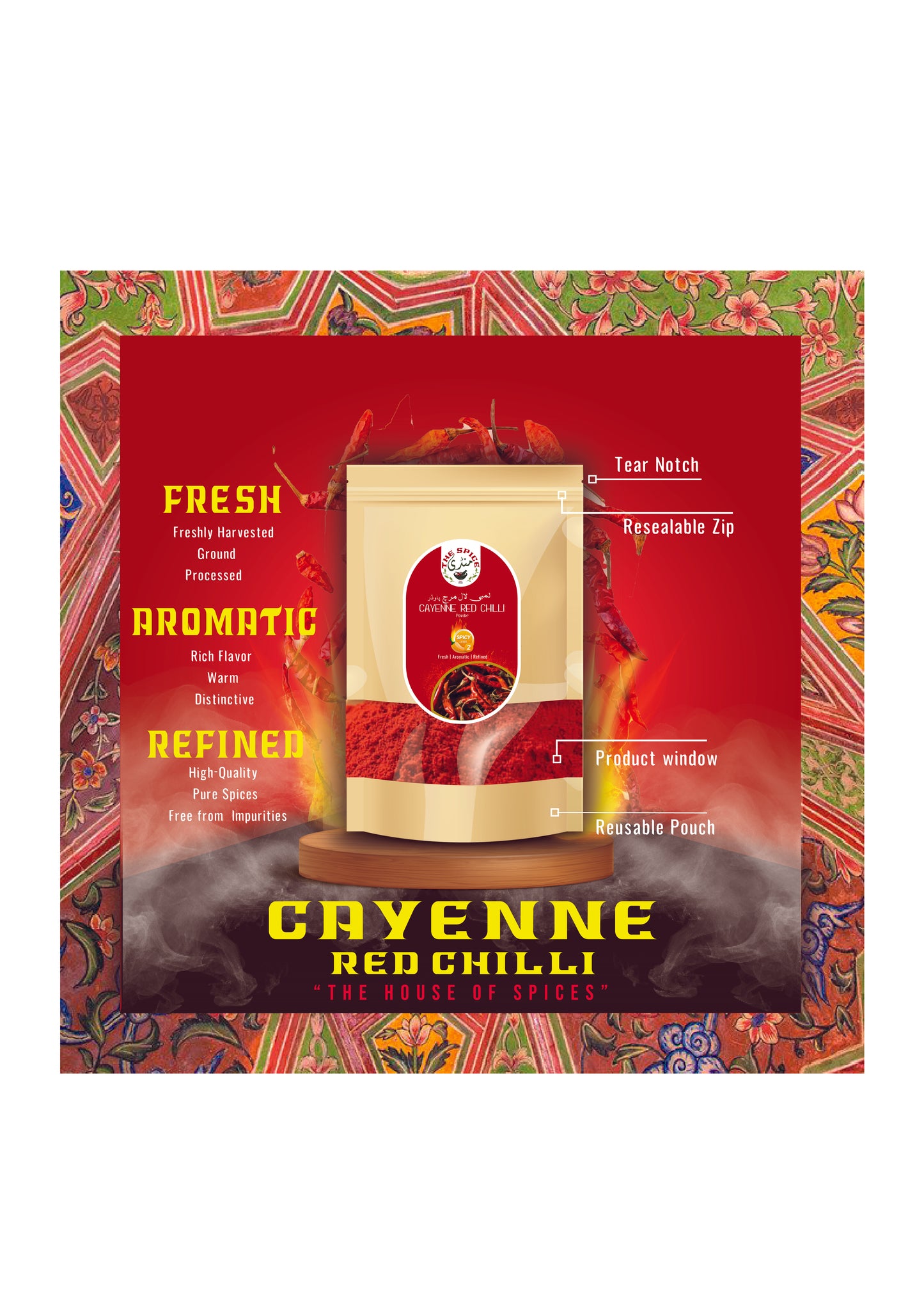 Cayenne Red Chilli Powder | (Lambi laal Mirch ) مرچ پاؤڈر لمبی |